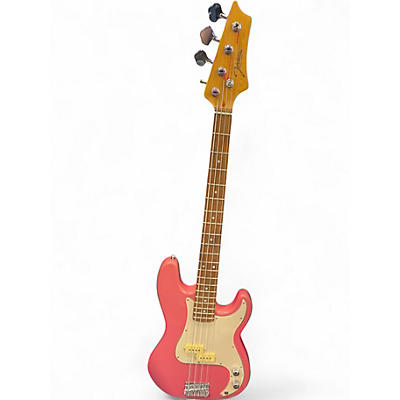 Used Johnson 3/4 Scale P-Bass Pink Electric Bass Guitar