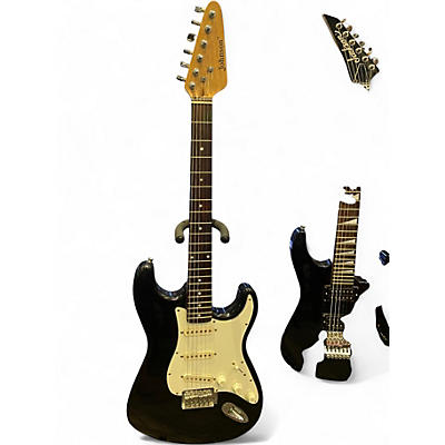 Used Johnson Double Cut Black Solid Body Electric Guitar