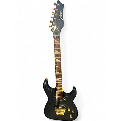 Used Johnson Double Cut Black Solid Body Electric Guitar