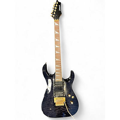 Used Johnson Double Cut Trans Black Solid Body Electric Guitar