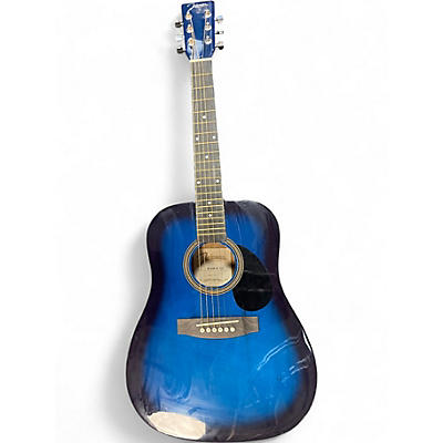 Used Johnson JG 610 BL Blue Burst Acoustic Guitar