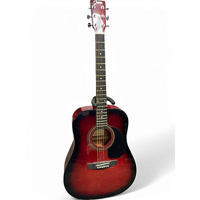 Used Johnson JG-610-R Red Burst Acoustic Guitar