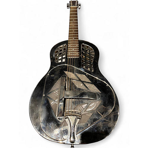 Used Johnson JM-999 Chrome Resonator Guitar Chrome