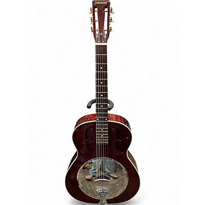 Used Johnson JR-550 Wine Red Resonator Guitar
