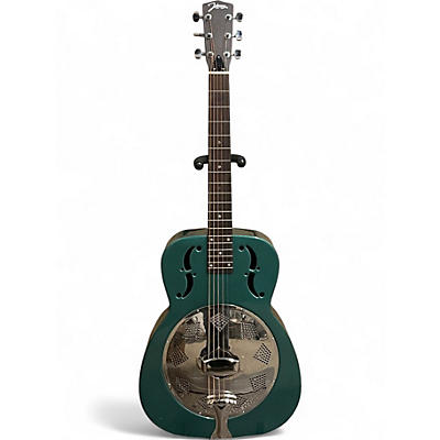 Used Johnson Resonator Metallic Green Resonator Guitar