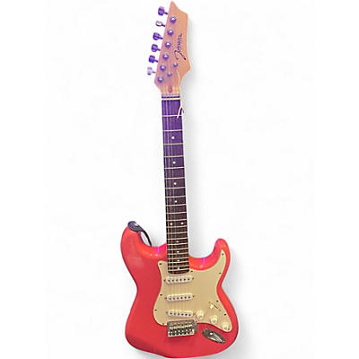 Used Johnson STRATOCASTER PINK Solid Body Electric Guitar
