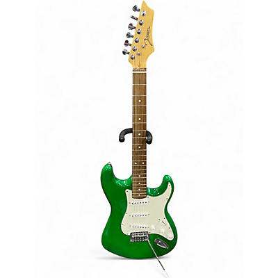 Used Johnson Stratocaster Green Solid Body Electric Guitar