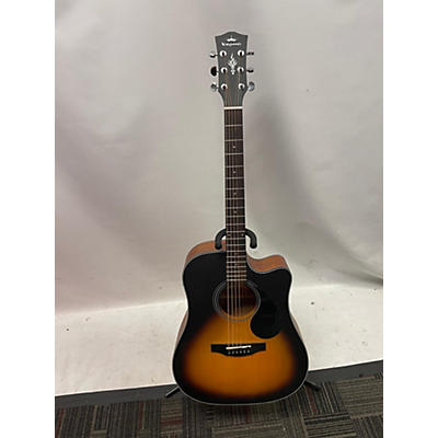 Used KEPMA D3 130A SBM 3 Tone Sunburst Acoustic Electric Guitar