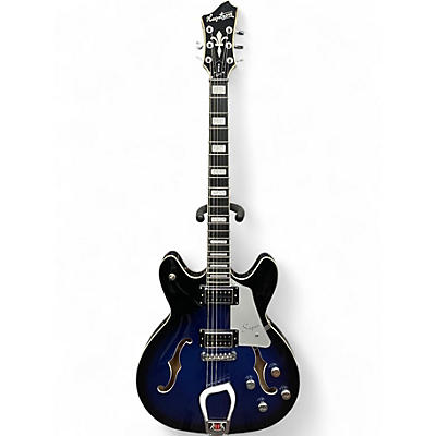 Used Kagstrom Super Viking Blue Burst Hollow Body Electric Guitar