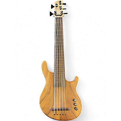 Used Kala California Series Solid Body 5 String U-Bass Hawaiian Koa Electric Bass Guitar