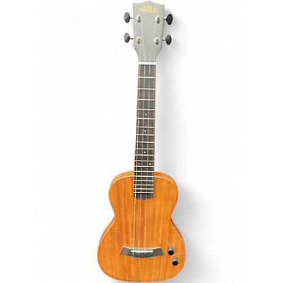 Used Kala KA-SB-ACA-T tenor solid body Natural Ukulele