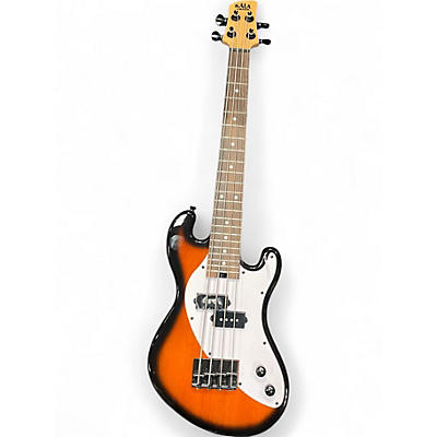 Used Kala SOLID BODY U BASS 2 Color Sunburst Electric Bass Guitar