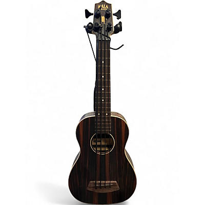 Used Kala Striped Ebony Fretless U-BASS Natural Ukulele