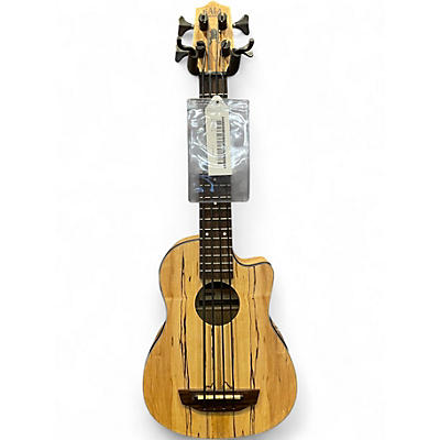 Used Kala U-Bass Spalted Maple Natural Acoustic Bass Guitar