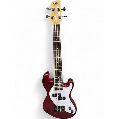 Used Kala Ubass Bass Candy Apple Red Ukulele