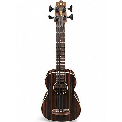 Used Kala Ubass Bass STRIPED BROWN Ukulele