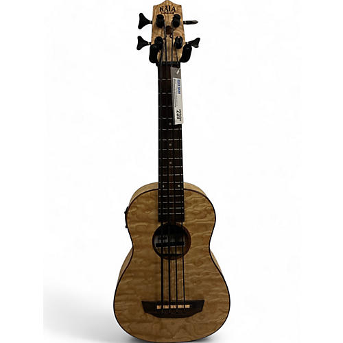 Kala Used Kala Ubass Bass burled maple Ukulele burled maple