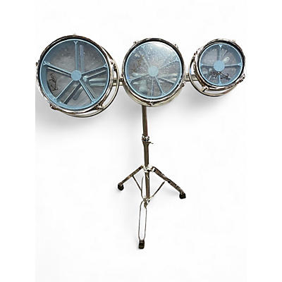 Used Kalos 3 Piece ROTOTOMS Silver Acoustic Drum Pack