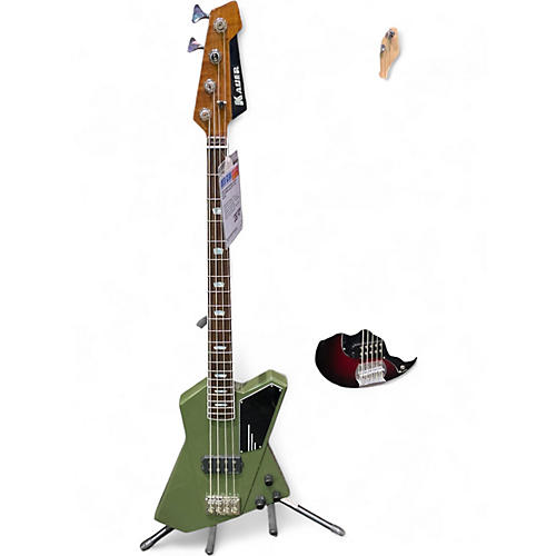 Used Kauer Guitars DRAKEN OLIVE GREEN Electric Bass Guitar OLIVE GREEN