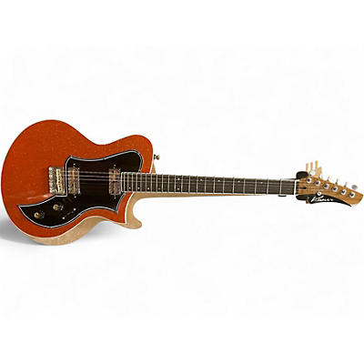 Used Kauer Guitars Korona orange metal flake Solid Body Electric Guitar