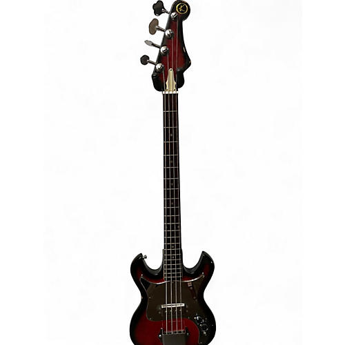 Used Kay Double Cut Sunburst Electric Bass Guitar Sunburst