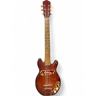 Used Kay Peanut Refin Cutaway Added Brown Solid Body Electric Guitar