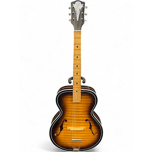 Used Kay SEMI HOLLOW TIGER STRIPE Acoustic Guitar TIGER STRIPE