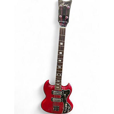 Used Kay SG BASS RED Electric Bass Guitar