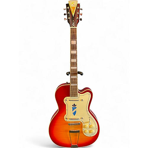 Used Kay Vintage Reissue Guitars K161V Cherry Sunburst Solid Body Electric Guitar Cherry Sunburst