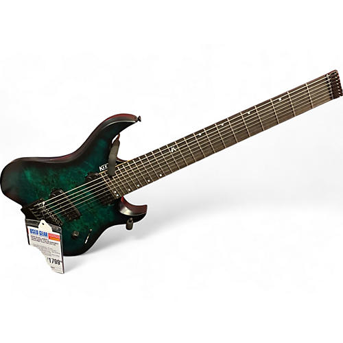 Keisel Used Keisel vader 8 TRANSLUCENT TEAL/BLACKBURST Solid Body Electric Guitar TRANSLUCENT TEAL/BLACKBURST