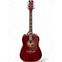 Used Keith Urban BLACK LABEL PLATINUM Red Acoustic Electric Guitar Red