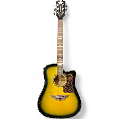 Used Keith Urban Guitar 2 Tone Sunburst Acoustic Electric Guitar