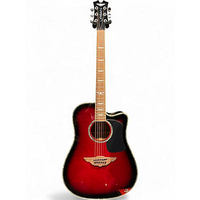 Used Keith Urban Player Cherry Sunburst Acoustic Electric Guitar