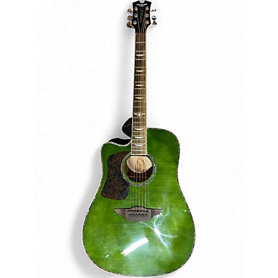 Used Keith Urban Player Green Acoustic Guitar