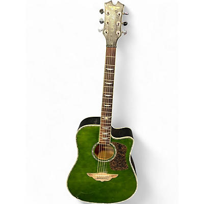 Used Keith Urban Player Green Acoustic Guitar