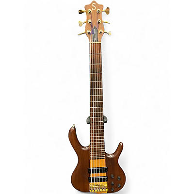 Used Ken Smith BSR6 6 String Walnut Electric Bass Guitar