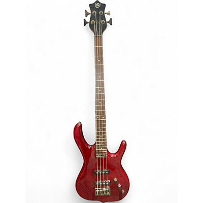 Used Ken Smith Burner Trans Red Electric Bass Guitar