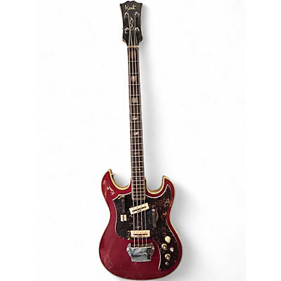 Used Kent 743 Red Electric Bass Guitar
