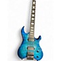 Used Kiesal DC7 Trans Blue Solid Body Electric Guitar Trans Blue