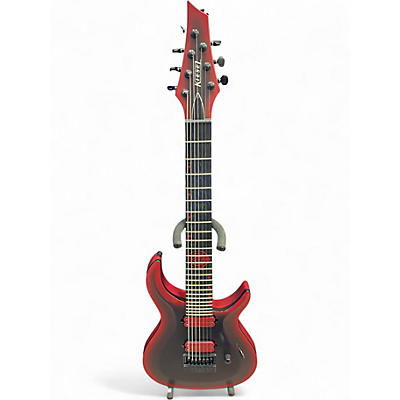 Used Kiesel AJ7 Andy James Signature Model Red And Black Solid Body Electric Guitar