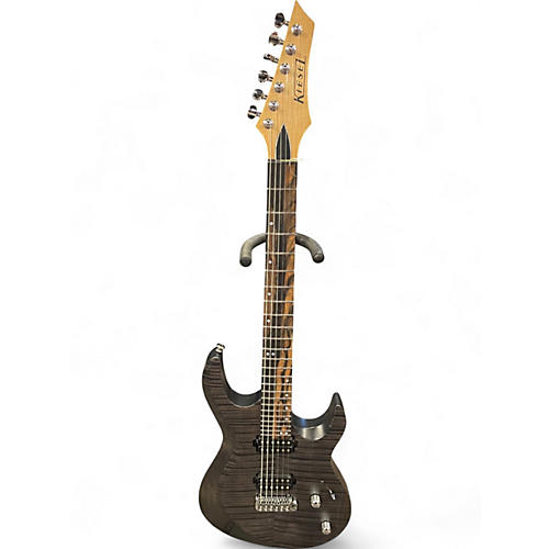 Used Kiesel ARIES 6 DEEP BLACK OVER FLAME Solid Body Electric Guitar DEEP BLACK OVER FLAME