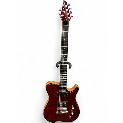 Used Kiesel Allan Holdsworth Signature Flame Maple Cap Trans Crimson Red Solid Body Electric Guitar