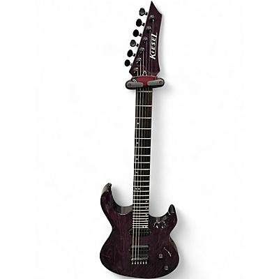 Used Kiesel Aries 6 Transparent Purple Solid Body Electric Guitar