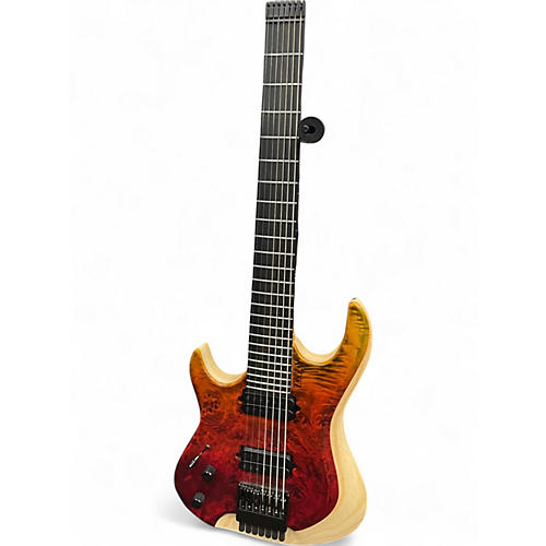 Used Kiesel Aries 7 LH Red Yellow Ombre Electric Guitar Red Yellow Ombre