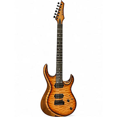 Used Kiesel Aries Neck Through California Burst Solid Body Electric Guitar