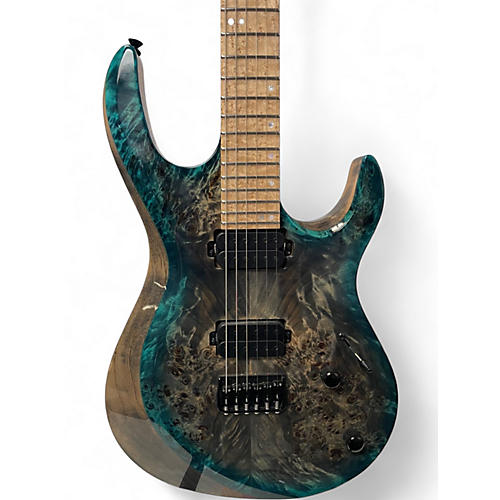 Used Kiesel Aries Neck Through Custom Aqua Blue Solid Body Electric Guitar Aqua Blue