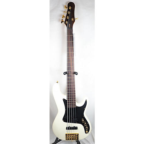 Used Kiesel CUSTOM 5 STRING Antique White Electric Bass Guitar Antique White