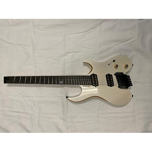 Used Kiesel Custom Vader 6 Pearl White Solid Body Electric Guitar Pearl White