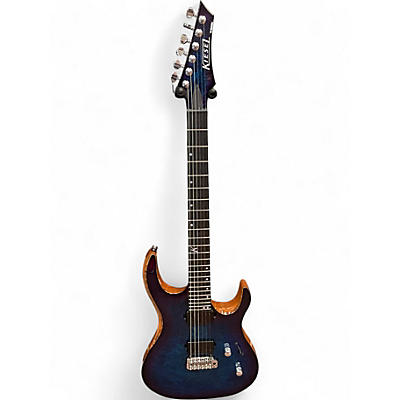 Used Kiesel DC600 Trans Blue Solid Body Electric Guitar