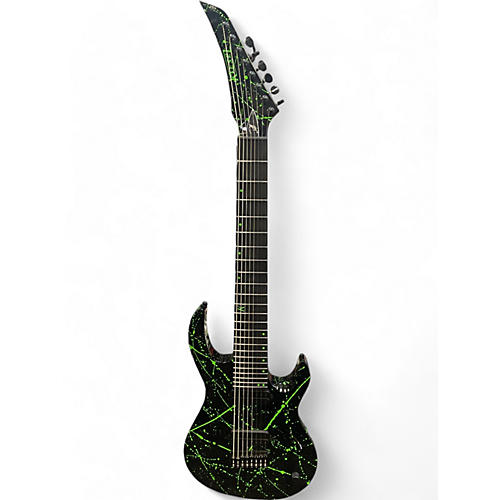 Kiesel Used Kiesel Dean Lamb Aries 8 String Green Splatter Solid Body Electric Guitar Green Splatter